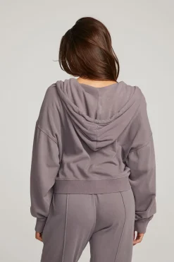 Best Sale Chaser Brand Abilene Purple Sage Zip Up Hoodie