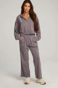 Best Sale Chaser Brand Abilene Purple Sage Zip Up Hoodie