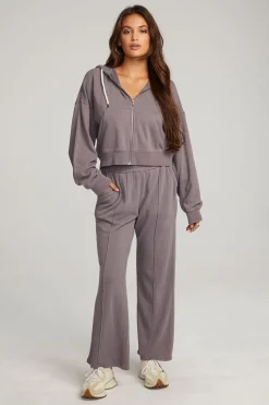 Best Sale Chaser Brand Abilene Purple Sage Zip Up Hoodie