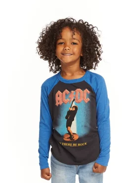 Clearance Chaser Brand AC/DC Let There Be Rock Baseball Tee