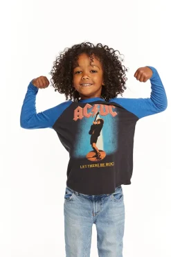Clearance Chaser Brand AC/DC Let There Be Rock Baseball Tee