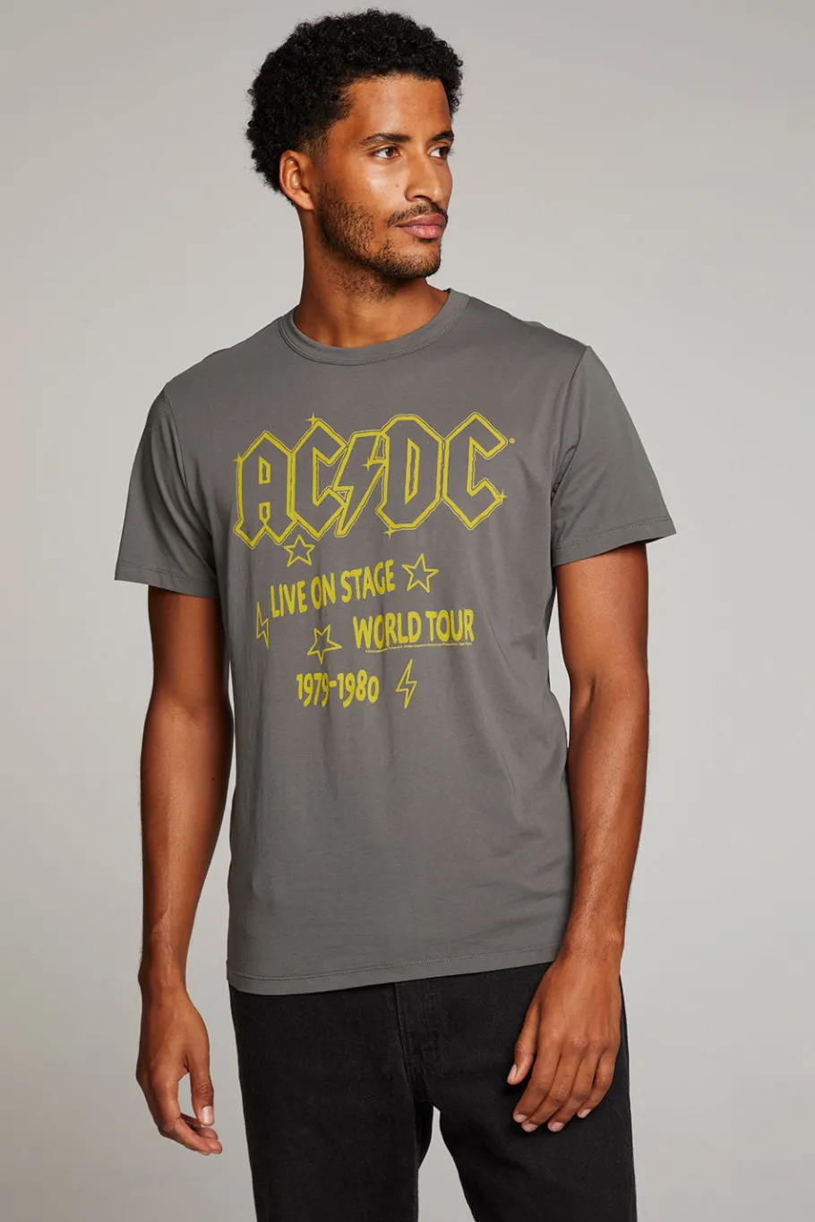 Discount Chaser Brand AC/DC Live On Stage Mens Tee