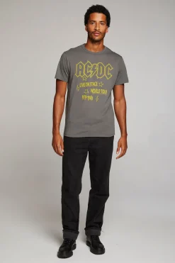 Discount Chaser Brand AC/DC Live On Stage Mens Tee