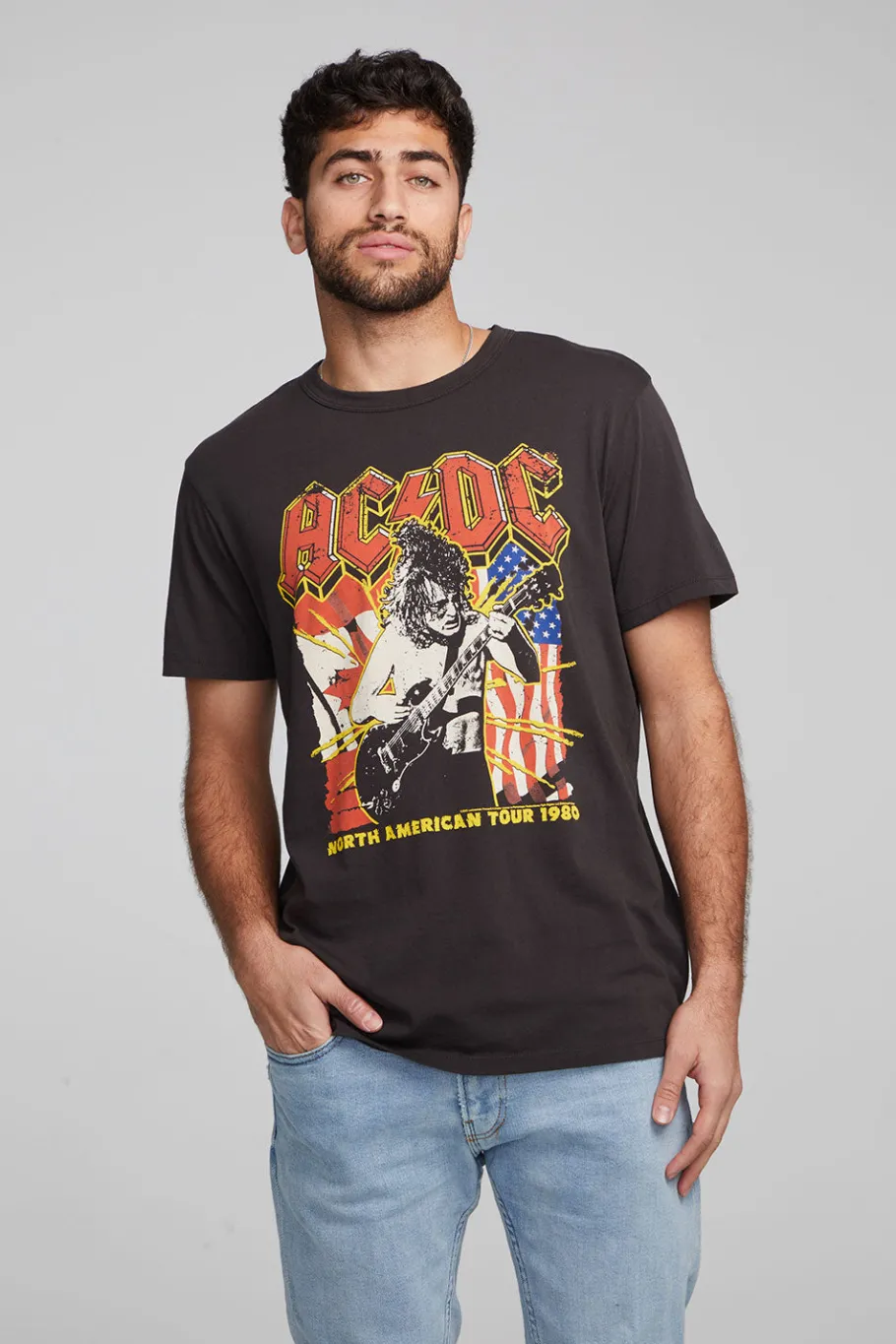 Hot Chaser Brand AC/DC North American Tour Crew Neck Tee