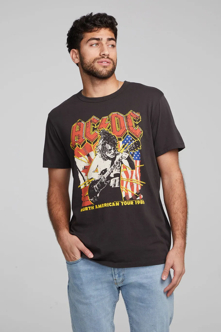 Hot Chaser Brand AC/DC North American Tour Crew Neck Tee