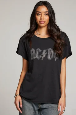 Hot Chaser Brand AC/DC Studded Logo Tee