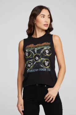 Shop Chaser Brand Aerosmith American Tour Muscle Crop