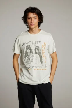 Outlet Chaser Brand Aerosmith Draw The Line Crew Neck Tee
