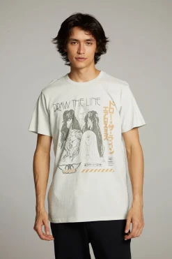 Outlet Chaser Brand Aerosmith Draw The Line Crew Neck Tee