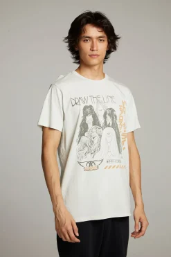 Outlet Chaser Brand Aerosmith Draw The Line Crew Neck Tee