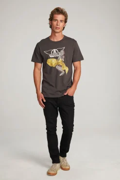 New Chaser Brand Aerosmith Just Push Play Mens Tee