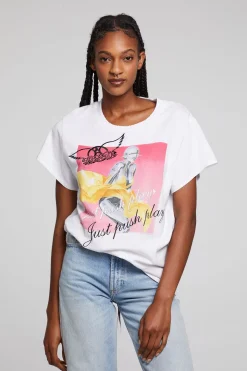 Cheap Chaser Brand Aerosmith Just Push Play Tee