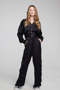 Best Sale Chaser Brand Agnes Shadow Black Blouse