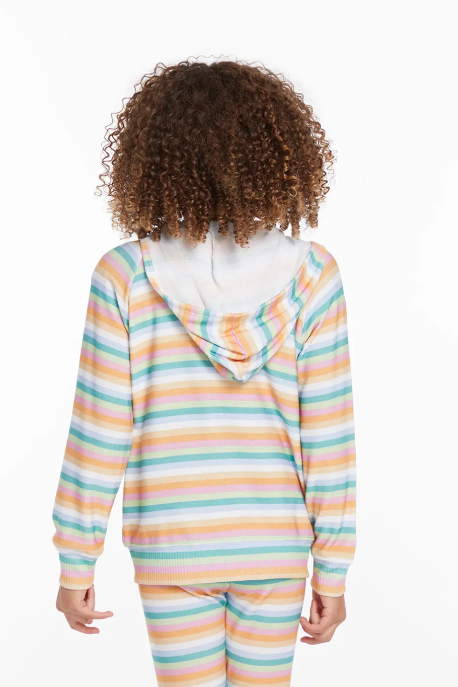Online Chaser Brand Alana Sunset Stripe Girls Zip Up Hoodie