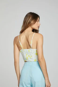 Best Sale Chaser Brand Alana Tank Top - Baby Blue Daisy Floral