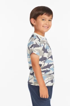 Discount Chaser Brand All Over Camo Shark Boys Tee
