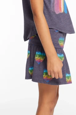 Best Chaser Brand All Over Hearts Girls Peplum Skort