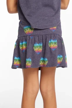 Best Chaser Brand All Over Hearts Girls Peplum Skort