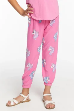 Cheap Chaser Brand All Over Unicorn Girls Cozy Knit Sweatpant