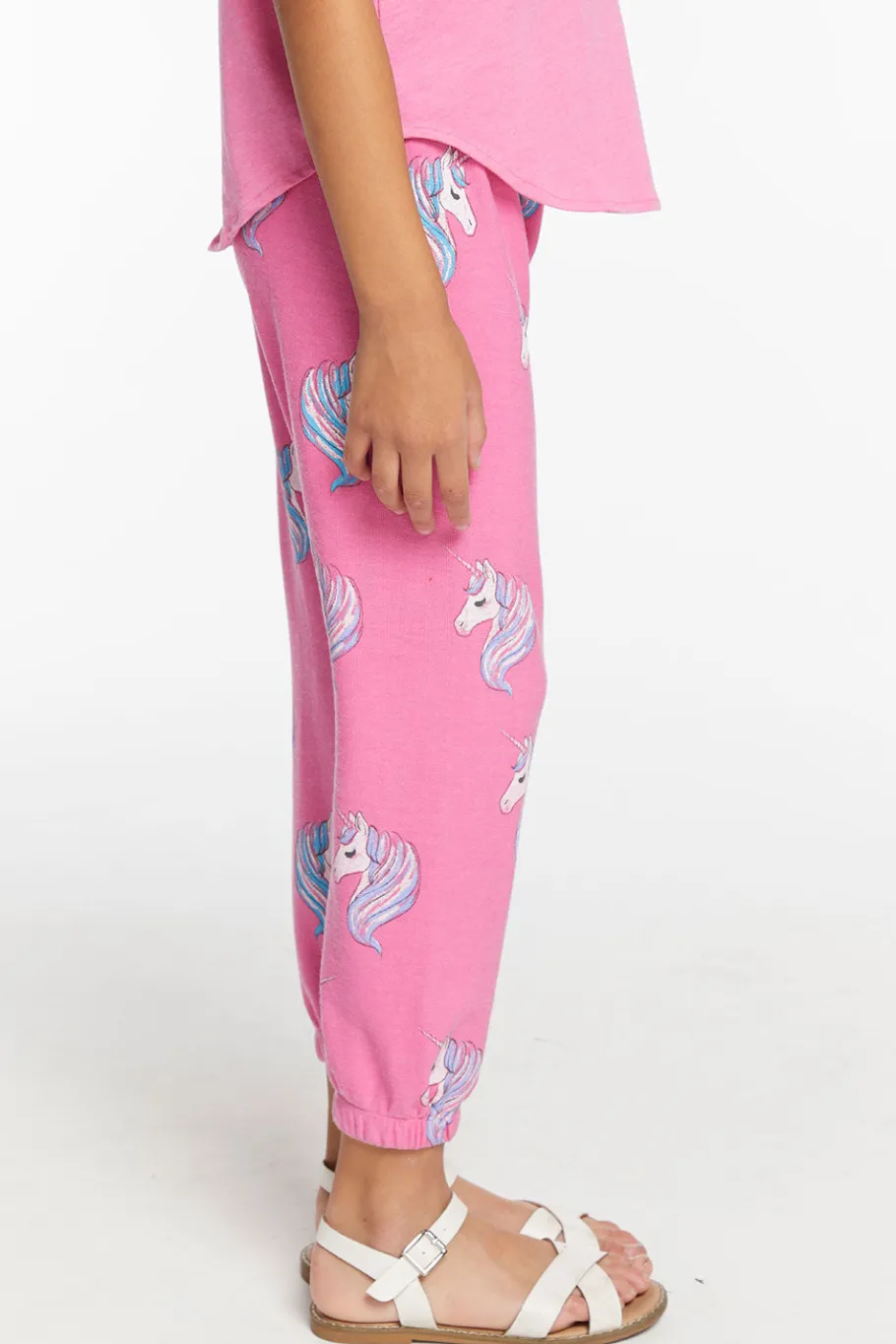 Cheap Chaser Brand All Over Unicorn Girls Cozy Knit Sweatpant