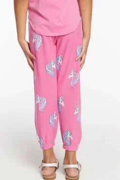 Cheap Chaser Brand All Over Unicorn Girls Cozy Knit Sweatpant