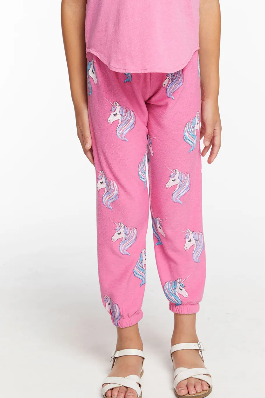 Cheap Chaser Brand All Over Unicorn Girls Cozy Knit Sweatpant