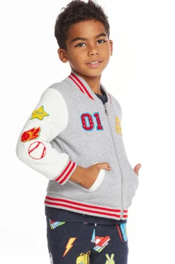 Discount Chaser Brand All Star Varsity Patches Boys Jacket