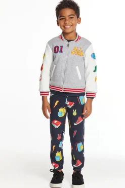 Discount Chaser Brand All Star Varsity Patches Boys Jacket