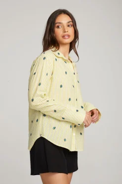 Cheap Chaser Brand Allover Eye Button Down