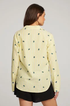 Cheap Chaser Brand Allover Eye Button Down