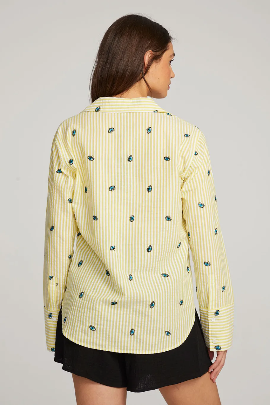 Cheap Chaser Brand Allover Eye Button Down