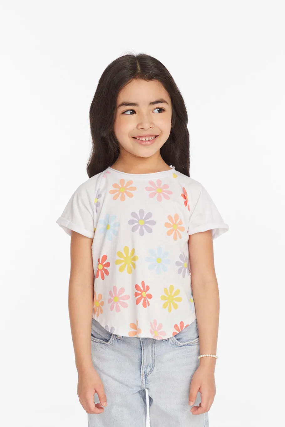 Fashion Chaser Brand Allover Flower Girls Shirt