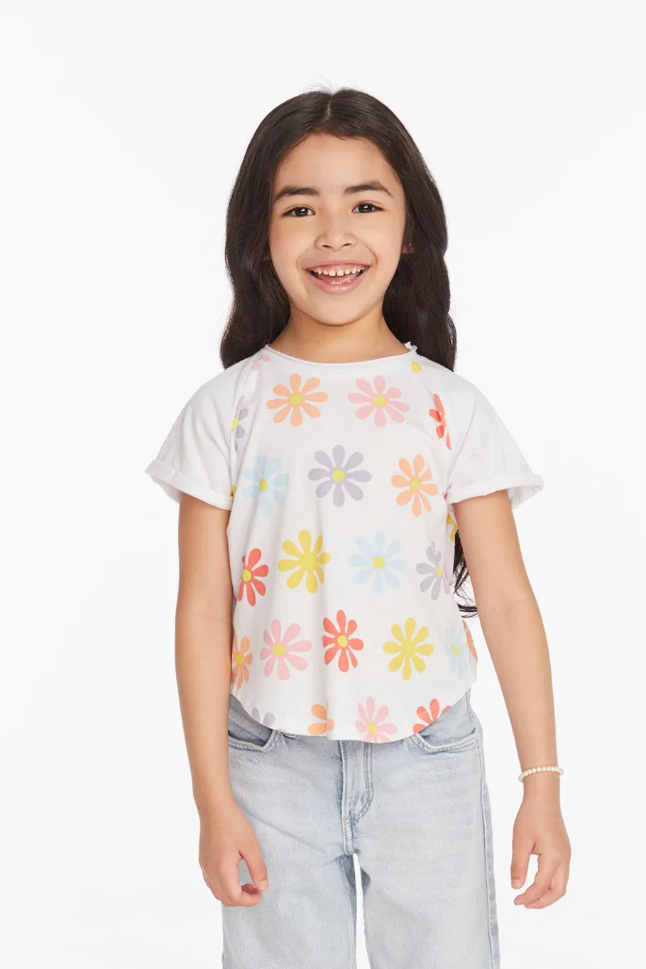 Fashion Chaser Brand Allover Flower Girls Shirt