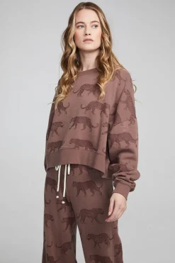 Best Sale Chaser Brand Allover Leopards Fleece Pullover