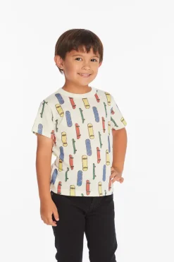 Online Chaser Brand Allover Skateboard Boys Tee