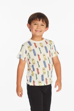 Online Chaser Brand Allover Skateboard Boys Tee