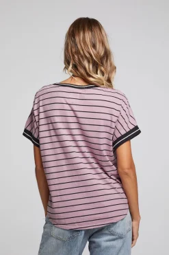 New Chaser Brand Amber Stripe Mix Tee