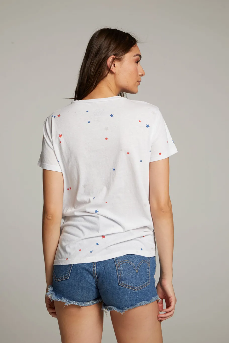 Best Sale Chaser Brand Americana Stars Crew Neck Tee