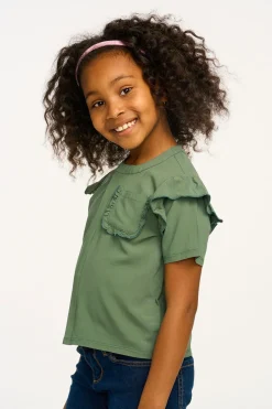 Sale Chaser Brand Anise Dark Forest Ruffle Top
