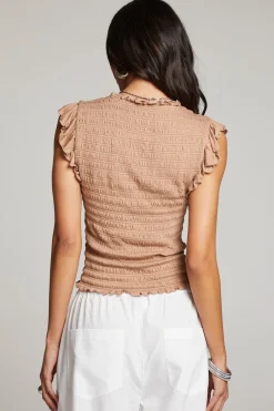Best Sale Chaser Brand Ann Warm Taupe Blouse
