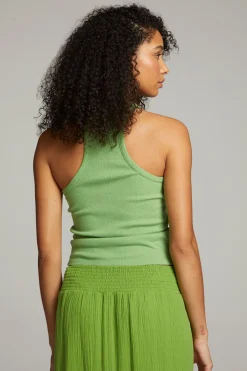 New Chaser Brand August Piquant Green Tank Top