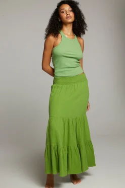 New Chaser Brand August Piquant Green Tank Top