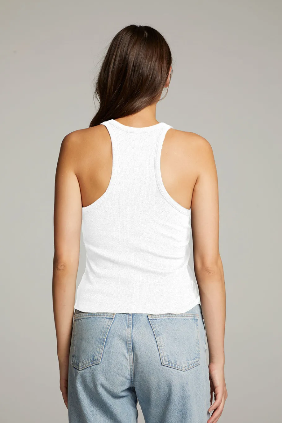 Fashion Chaser Brand August White Tank Top