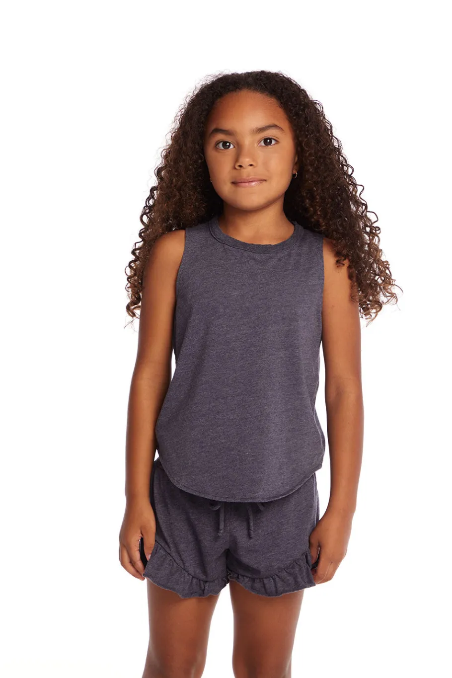 Hot Chaser Brand Avalon Girls Vintage Jersey Shirttail Muscle