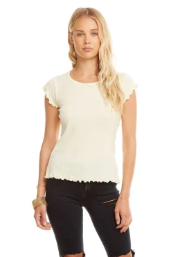 Best Sale Chaser Brand Baby Rib S/S Flouncy Crew Neck Tee