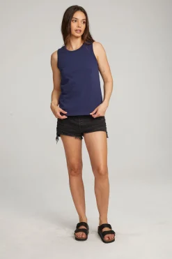 Hot Chaser Brand Basic Sapphire Slit Tank