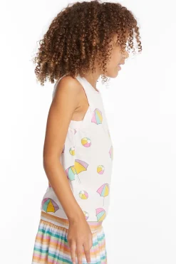 Discount Chaser Brand Beach Balls & Umbrellas Girls Tank Top