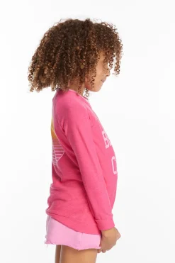 New Chaser Brand Beach Club Girls Cozy Knit Raglan Pullover