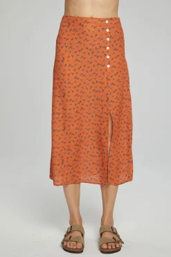 Cheap Chaser Brand Belle Midi Skirt - Tigerlily