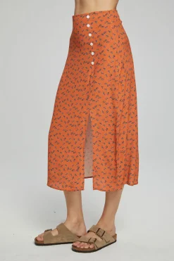 Cheap Chaser Brand Belle Midi Skirt - Tigerlily